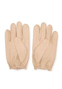 Wittchen - Męskie rękawiczki skórzane samochodowe. Kolor: beżowy. Materiał: skóra. Sezon: wiosna, jesień, zima. Styl: rockowy, elegancki, klasyczny