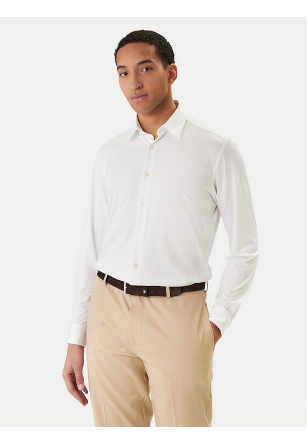 BOSS Koszula P-Liam 50556672 Biały Regular Fit. Kolor: biały. Materiał: syntetyk