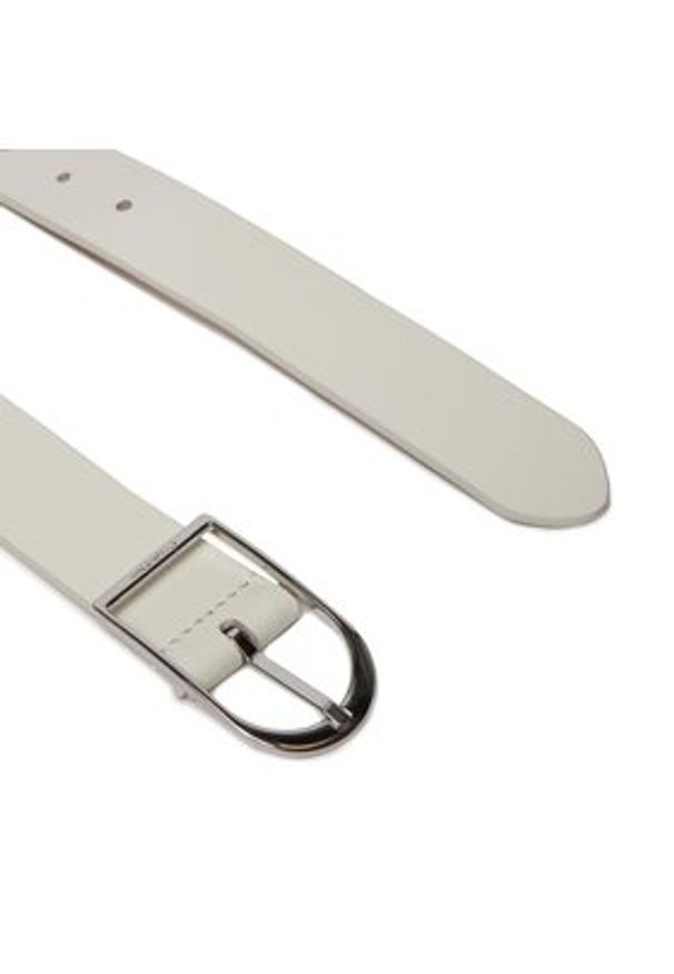 Calvin Klein Pasek Damski Centre Bridge Buckle Belt 3.0 K60K611920 Biały. Kolor: biały. Materiał: skóra
