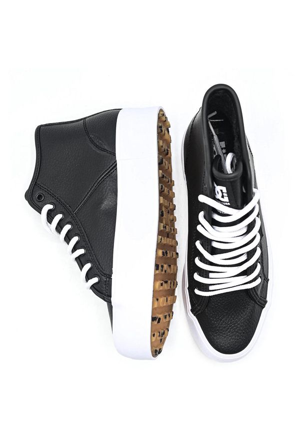 Buty damskie DC Shoes Manual Hi Wnt. Kolor: czarny. Materiał: materiał, skóra. Sport: turystyka piesza