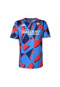 Kappa - Koszulka dla dzieci SM Caen Abouprre Pro 8 2024/25. Kolor: czerwony, niebieski, wielokolorowy. Sport: piłka nożna