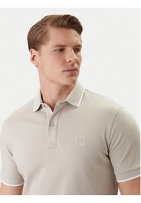 BOSS Polo Passertip 50507699 Beżowy Regular Fit. Typ kołnierza: polo. Kolor: beżowy. Materiał: bawełna #3
