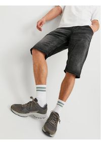 Jack & Jones - Jack&Jones Szorty jeansowe Scale 12223991 Czarny Regular Fit. Kolor: czarny. Materiał: bawełna #7