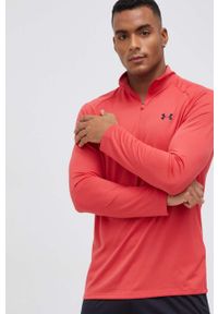 Under Armour bluza treningowa Tech 2.0 kolor czerwony melanżowa. Kolor: czerwony. Materiał: skóra, materiał. Długość rękawa: raglanowy rękaw. Długość: krótkie. Wzór: melanż #5