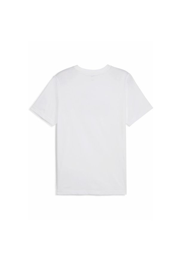 Koszulka męska Puma Ess No.1 Logo Tee. Kolor: biały. Materiał: jeans. Długość: krótkie