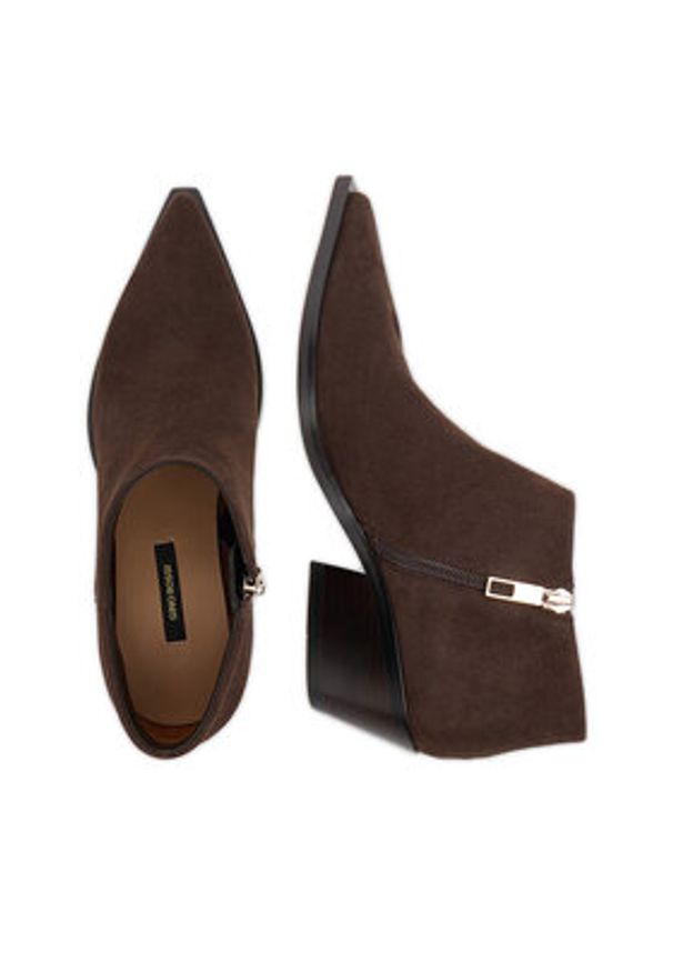 Gino Rossi Botki EO-VITA-1772 Brązowy. Kolor: brązowy. Materiał: skóra, zamsz