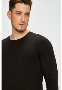 PRODUKT by Jack & Jones - Produkt by Jack & Jones - Longsleeve. Okazja: na co dzień. Kolor: czarny. Materiał: bawełna, dzianina. Wzór: gładki. Styl: casual #1