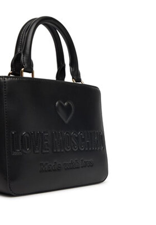 Love Moschino - LOVE MOSCHINO Torebka JC4218PP0MKF0000 Czarny. Kolor: czarny. Materiał: skórzane