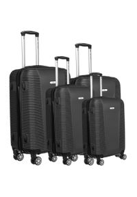 Zestaw walizek podróżnych Peterson PTN 236-SET4 c. szary. Kolor: szary. Materiał: materiał