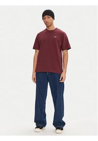 Vans T-Shirt Left Chest II VN000P1P Bordowy Loose Fit. Kolor: czerwony. Materiał: bawełna #2