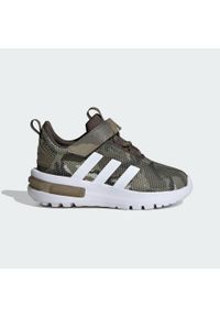 Adidas - Buty Racer TR23 Kids. Kolor: zielony, biały, wielokolorowy, beżowy. Materiał: materiał. Model: Adidas Racer. Sport: bieganie