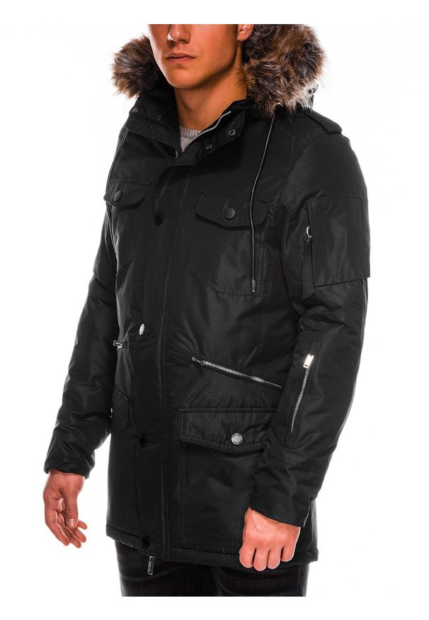 Czarna kurtka Ombre Clothing na zimę