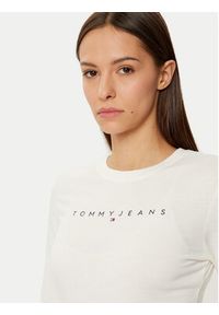 Tommy Jeans Bluzka DW0DW19434 Écru Slim Fit. Materiał: bawełna #4