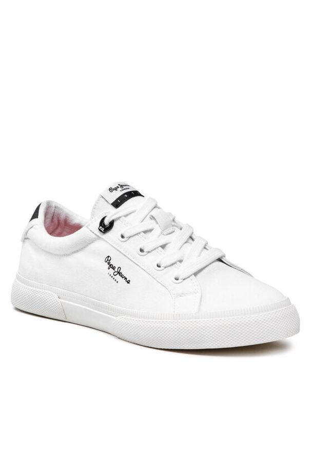 Pepe Jeans Tenisówki Kenton Basic Woman PLS30990 Biały. Kolor: biały. Materiał: materiał