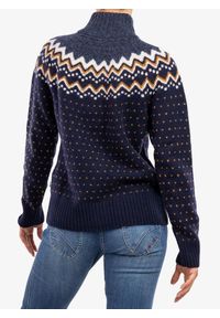 Fjällräven - Sweter damski Fjallraven Ovik Knit Cardigan. Kolor: niebieski