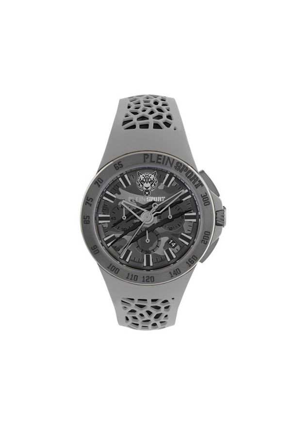 Plein Sport Zegarek Thunderstorm Chrono PSABA0523 Szary. Kolor: szary. Materiał: syntetyk. Styl: sportowy