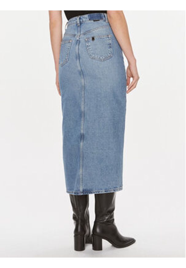 Liu Jo Spódnica jeansowa UF3169 D4861 Niebieski Regular Fit. Kolor: niebieski. Materiał: bawełna