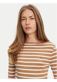 TOMMY HILFIGER - Tommy Hilfiger Bluzka New Cody WW0WW40589 Brązowy Slim Fit. Kolor: brązowy #3