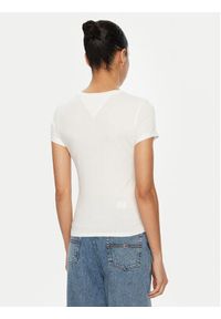 Tommy Jeans T-Shirt DW0DW20459 Biały Slim Fit. Kolor: biały. Materiał: bawełna #2