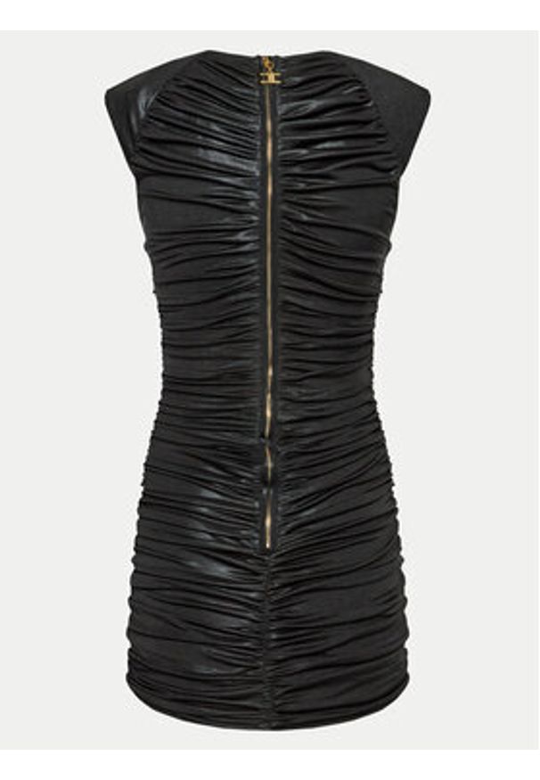 Elisabetta Franchi Sukienka koktajlowa AB-528-42E2-6000 Czarny Slim Fit. Kolor: czarny. Materiał: syntetyk. Styl: wizytowy
