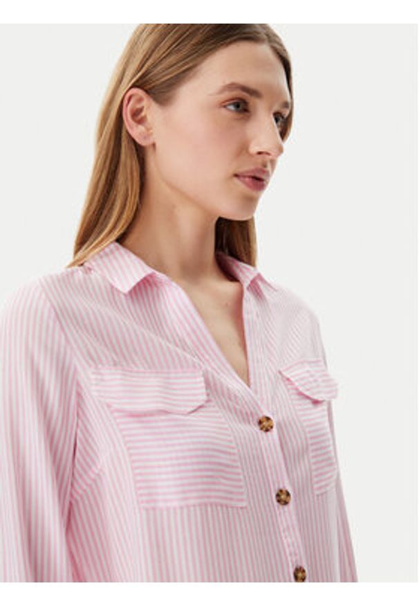 Vero Moda Koszula Bumpy 10275283 Różowy Regular Fit. Kolor: różowy. Materiał: wiskoza