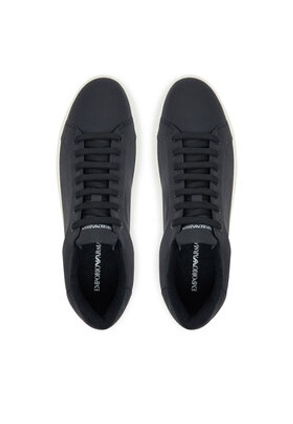 Emporio Armani Sneakersy EM003844 AF20004 UC001 Czarny. Kolor: czarny. Materiał: skóra
