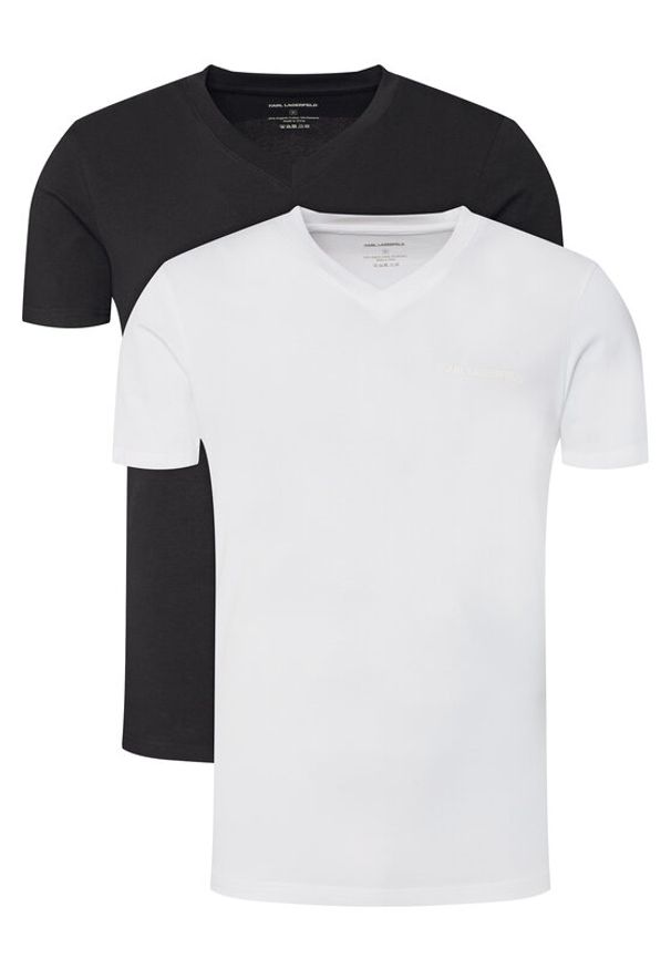 Karl Lagerfeld - KARL LAGERFELD Komplet 2 t-shirtów A3M47006 Kolorowy Slim Fit. Typ kołnierza: dekolt w karo. Materiał: bawełna. Wzór: kolorowy
