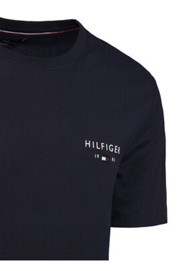TOMMY HILFIGER - Tommy Hilfiger T-Shirt Brand Love MW0MW41456 Granatowy Regular Fit. Kolor: niebieski. Materiał: bawełna