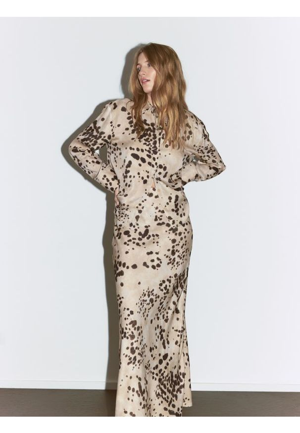 Reserved - Wzorzysta koszula z wiskozy - wielobarwny. Materiał: wiskoza