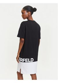 Karl Lagerfeld Jeans Sukienka codzienna A3W13005 Czarny Regular Fit. Okazja: na co dzień. Kolor: czarny. Materiał: bawełna. Typ sukienki: proste. Styl: casual #3