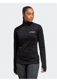 Adidas - adidas Bluza Terrex Multi 1/2 Zip Fleece Sweatshirt HT9525 Czarny Slim Fit. Kolor: czarny. Materiał: syntetyk #1