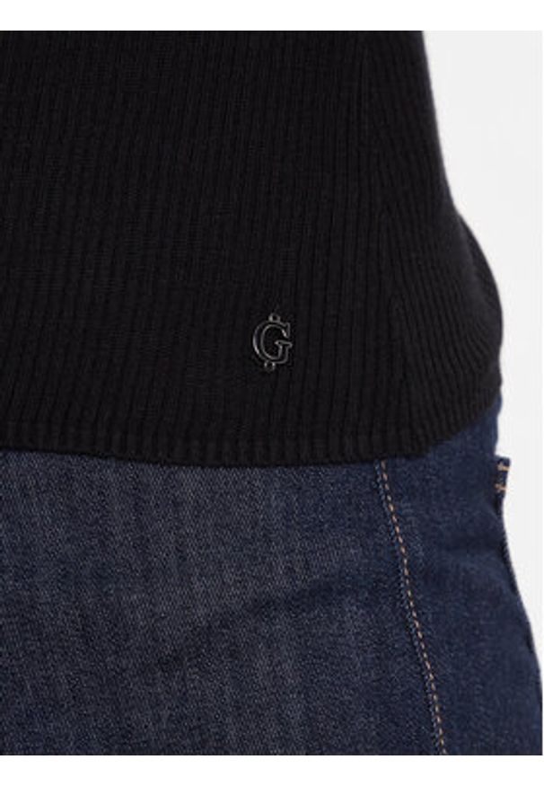 Guess Sweter W5BR48 Z0612 Czarny Slim Fit. Kolor: czarny. Materiał: wiskoza