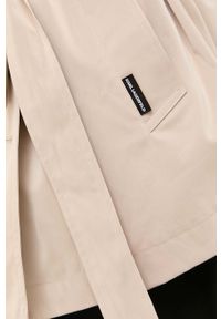 Karl Lagerfeld płaszcz damski kolor beżowy przejściowy oversize. Kolor: beżowy. Styl: klasyczny #4