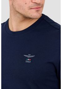 Aeronautica Militare - AERONAUTICA MILITARE Granatowy męski longsleeve z drobnym logo. Kolor: niebieski. Materiał: bawełna. Długość rękawa: długi rękaw. Długość: długie #2