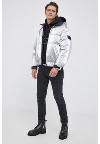 Calvin Klein Jeans Kurtka J30J319306.4890 męska kolor srebrny zimowa oversize. Kolor: srebrny. Sezon: zima #3