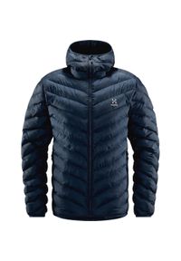 Kurtka z kapturem Haglöfs Särna Mimic. Typ kołnierza: kaptur. Kolor: niebieski. Materiał: puch. Sport: turystyka piesza #1