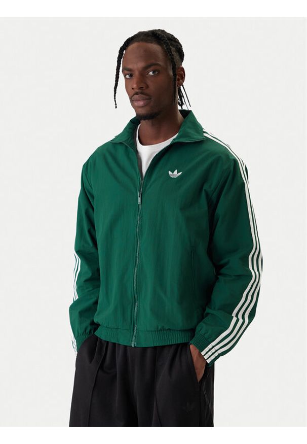 Adidas - adidas Bluza Firebird KC8018 Zielony Regular Fit. Kolor: zielony. Materiał: syntetyk