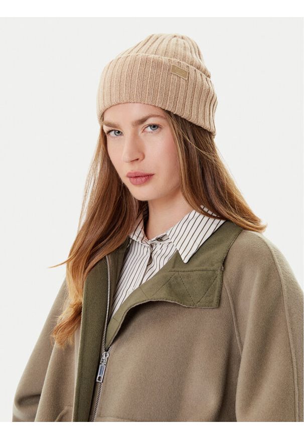 Weekend Max Mara Czapka Ritmo 2525576035 Brązowy. Kolor: brązowy. Materiał: wełna, materiał
