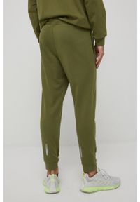 Calvin Klein Performance spodnie męskie kolor zielony z nadrukiem. Kolor: zielony. Wzór: nadruk