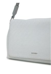 Calvin Klein Torebka Ck Must Satchel_Mono K60K613181 Szary. Kolor: szary. Materiał: skórzane