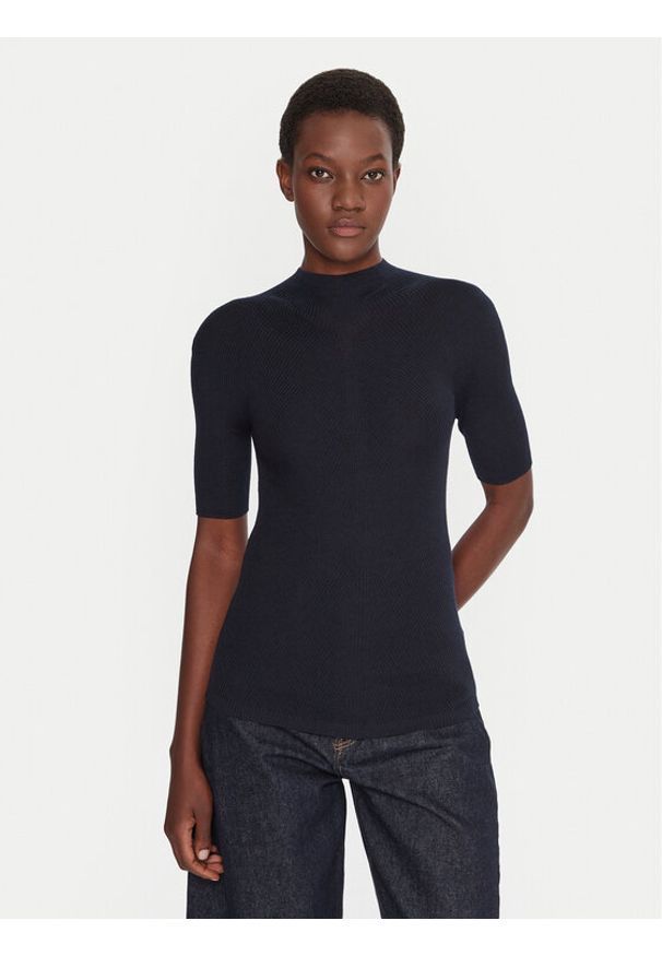 BOSS Golf Faleri 50542885 Granatowy Regular Fit. Typ kołnierza: golf. Kolor: niebieski. Materiał: wełna