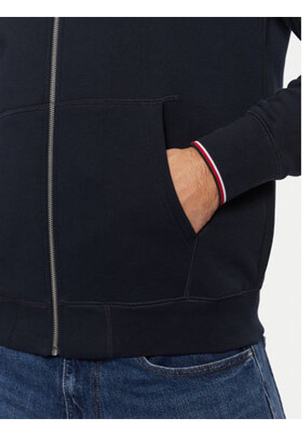 TOMMY HILFIGER - Tommy Hilfiger Bluza Small Logo MW0MW37687 Granatowy Regular Fit. Kolor: niebieski. Materiał: bawełna