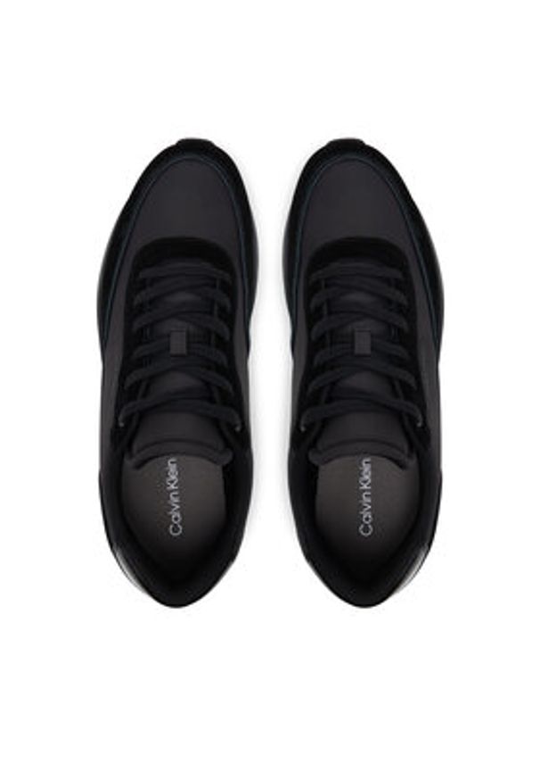 Calvin Klein Sneakersy Low Top Lace Up Repreve Mix HM0HM01714 Czarny. Kolor: czarny. Materiał: skóra