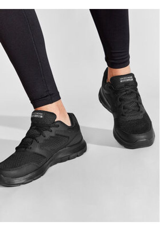 skechers - Skechers Sneakersy Flex Advantage 4.0 232225/BBK Czarny. Kolor: czarny. Materiał: materiał