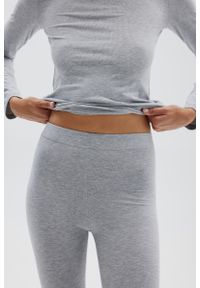 Marsala - Bawełniane legginsy w kolorze GREY MELANGE - SHAPE-S. Okazja: na co dzień. Materiał: bawełna. Styl: sportowy, casual