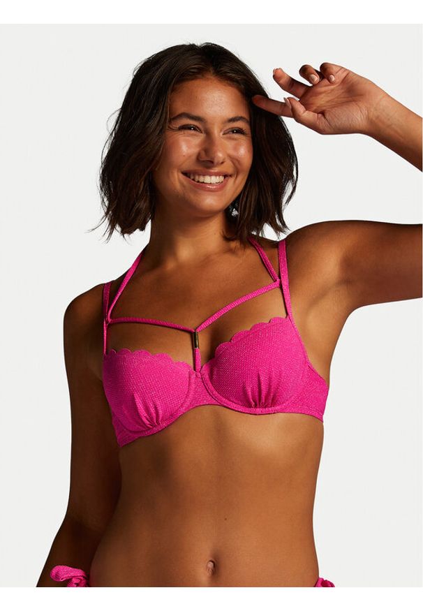 Hunkemöller Góra od bikini Scallop 204862 Różowy. Kolor: różowy. Materiał: syntetyk