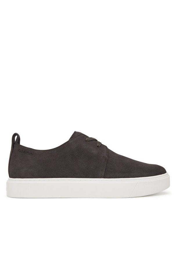 Calvin Klein Sneakersy Hybrid Clean Cup Derby Su HM0HM02078 Brązowy. Kolor: brązowy. Materiał: zamsz, skóra