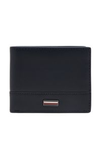 TOMMY HILFIGER - Tommy Hilfiger Duży Portfel Męski Th Corp Mini Cc Wallet AM0AM13244 Granatowy. Kolor: niebieski. Materiał: skóra