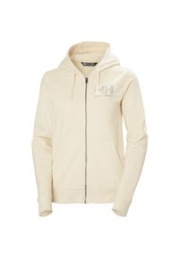 Damski rozpinany sweatshirt z logo Helly Hansen 2.0. Typ kołnierza: kaptur. Kolor: beżowy, wielokolorowy, biały. Materiał: jersey #1