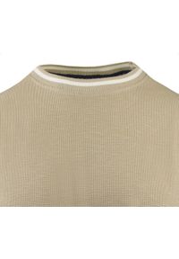 Męski T-Shirt z Dzianiny Bawełnianej - Brave Soul - Beżowy. Okazja: na co dzień. Kolor: beżowy, wielokolorowy, brązowy. Materiał: bawełna. Sezon: wiosna, lato. Styl: casual #4